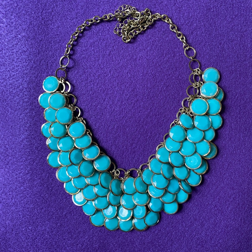 T&J Designs Aqua Statement Necklace